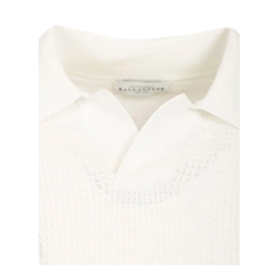 Polo in maglia waffle