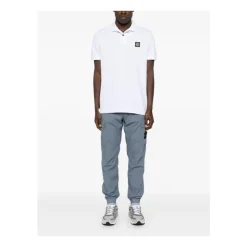 Polo Slim-Fit Bianca con Patch Logo