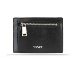 Porta carte in pelle con tasca portamonete
