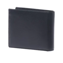 Porta documenti in pelle palmellata nera
