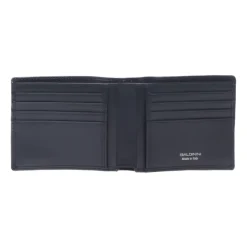Porta documenti in pelle palmellata nera