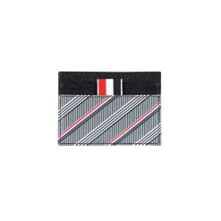 Portacarte in pelle con dettaglio tricolore
