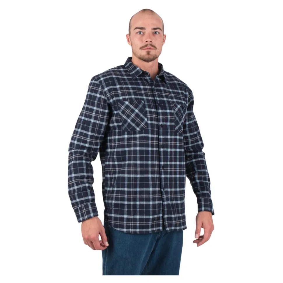 Roses Labour Camicia Flanella Blu