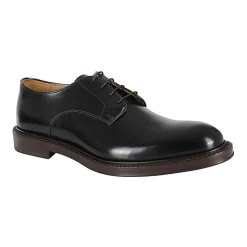 Scarpe Derby in Pelle Liscia Spazzolata