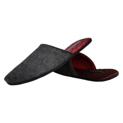Scarpe slip on in pelliccia sintetica nera