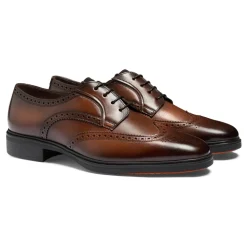 Scarpe stringate brogue in pelle da uomo