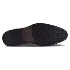 Scarpe Stringate in Pelle Nera con Motivo Brogue