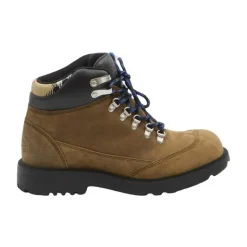 Scarponcini da trekking stringati in pelle scamosciata
