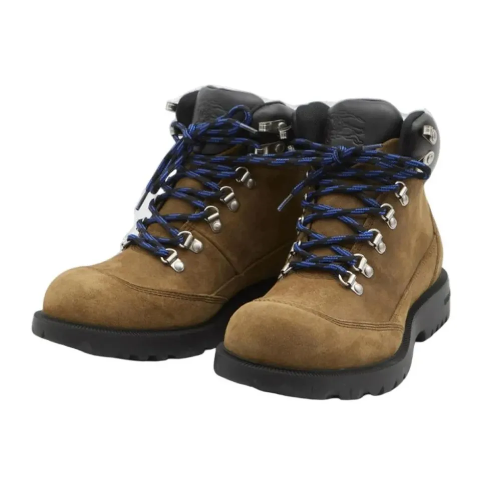 Scarponcini da trekking stringati in pelle scamosciata