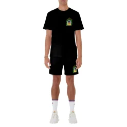 Short da Allenamento Stampato Nero Avenida