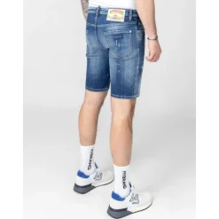 Short in Denim Blu per Spedizione nel Deserto