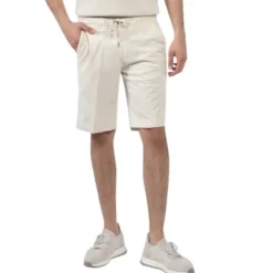 Shorts Bermuda crema con tasche