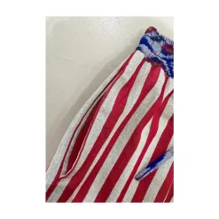 Shorts in cotone a righe con vita elastica