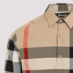 Slim Fit Check Cotton Shirt