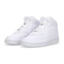 Sneaker in Pelle Bianca con Logo Ricamato