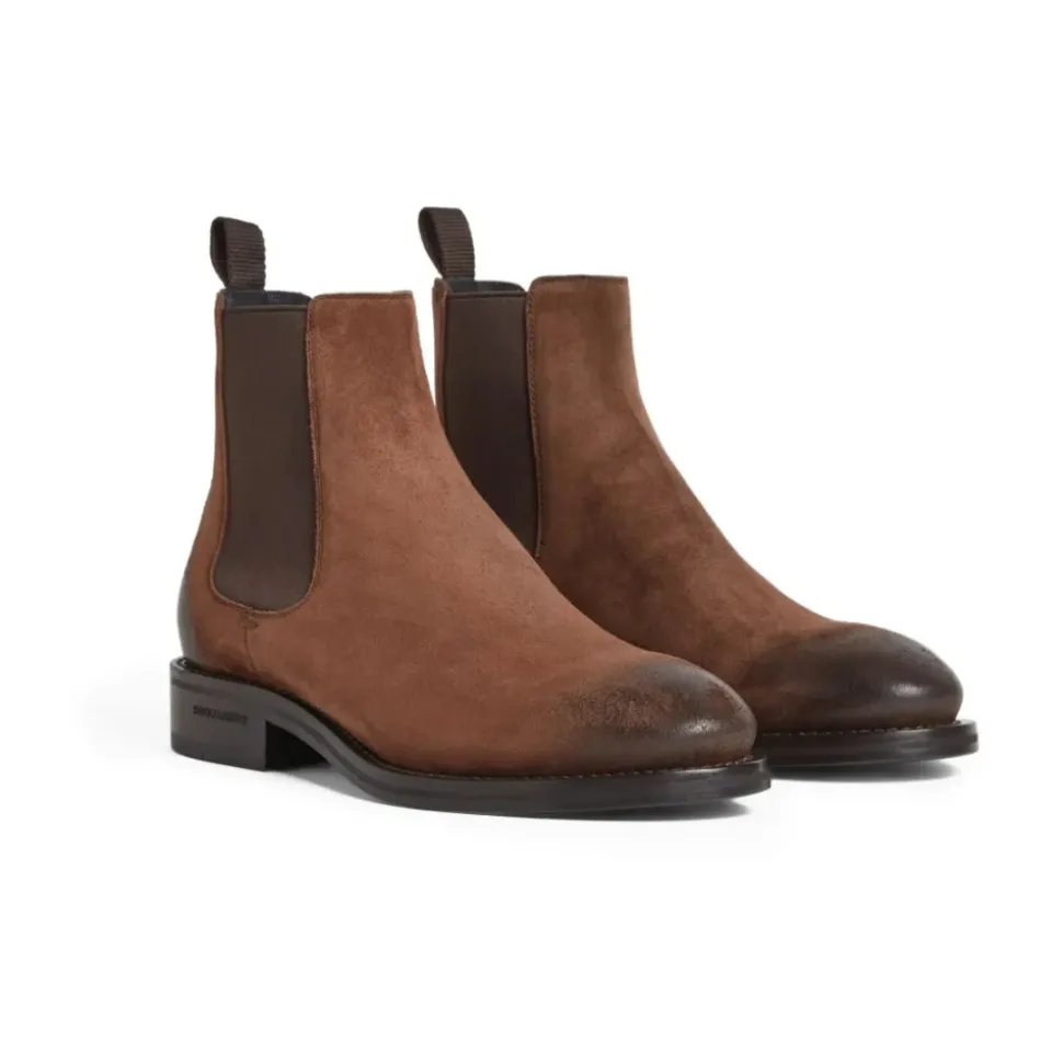 Sneakers in pelle marrone