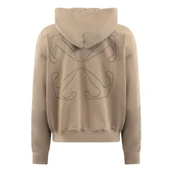 Stitch Skate Hoodie Beige