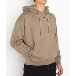 Stitch Skate Hoodie Beige