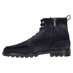 Stivale stringato in camoscio con fodera in shearling