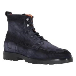 Stivale stringato in camoscio con fodera in shearling