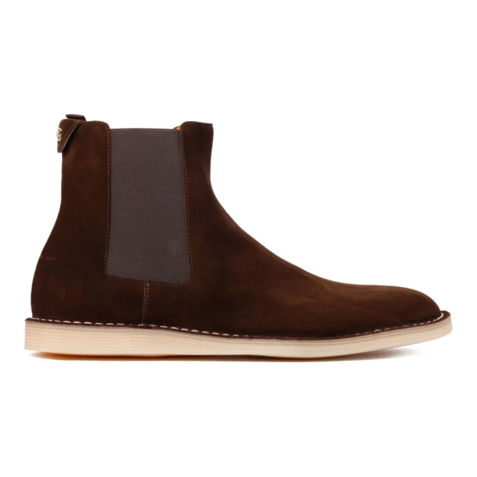 Stivaletti Chelsea in camoscio marrone