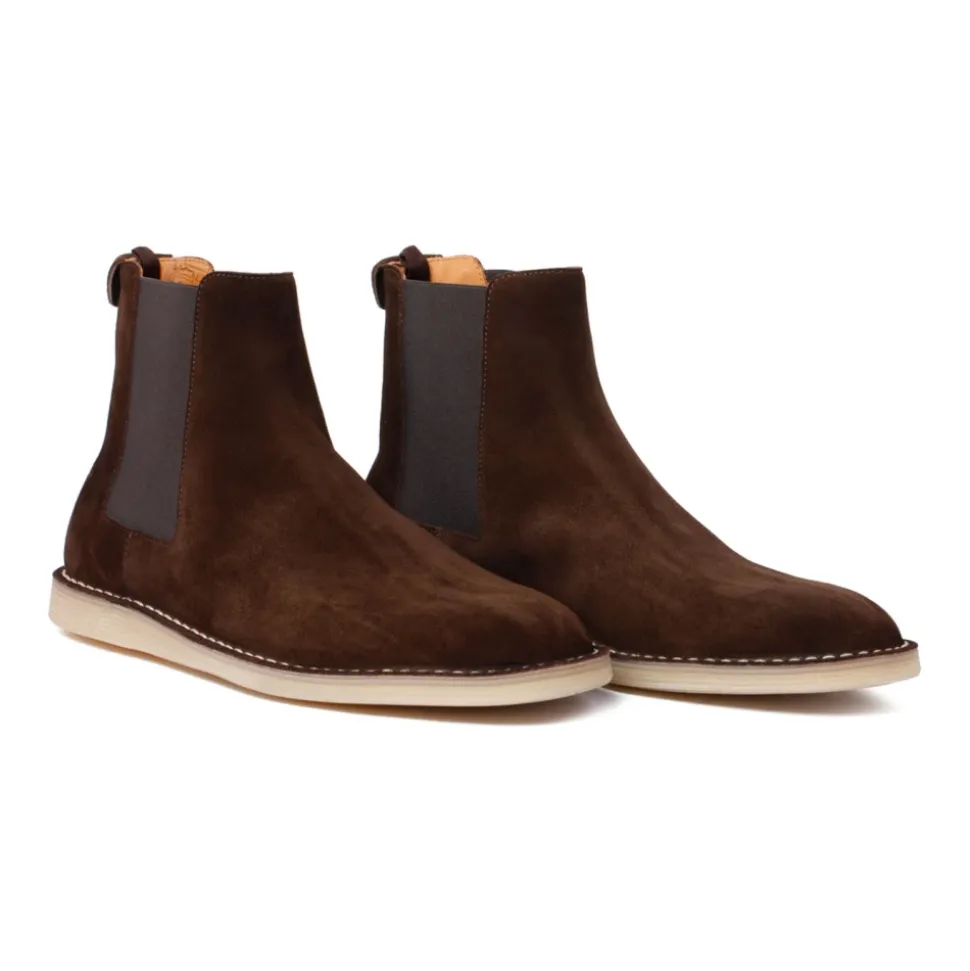 Stivaletti Chelsea in camoscio marrone