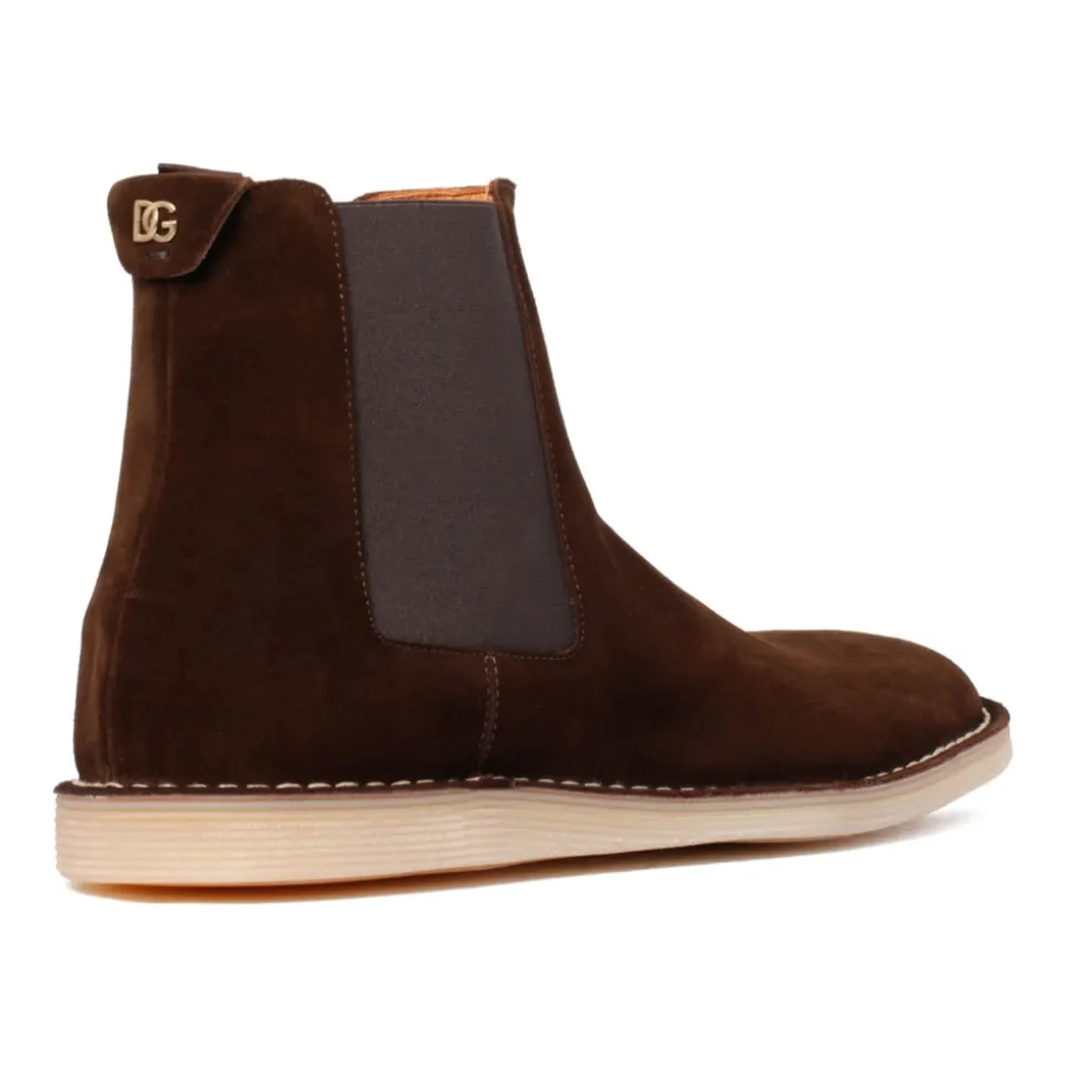 Stivaletti Chelsea in camoscio marrone