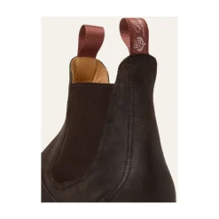 Stivaletti Chelsea in Pelle Marrone con Passante Color Kummel