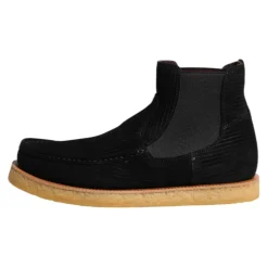 Stivaletti in camoscio nero slip on