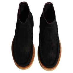 Stivaletti in camoscio nero slip on