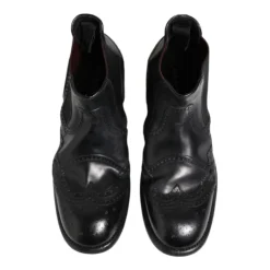 Stivaletti in pelle nera slip on