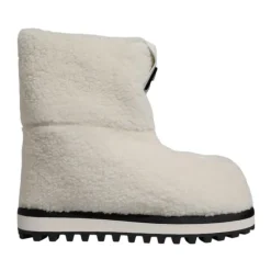 Stivali Bianchi in Shearling Mid Calf