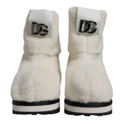 Stivali Bianchi in Shearling Mid Calf