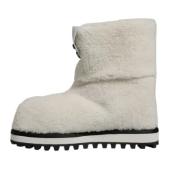 Stivali Bianchi in Shearling Mid Calf