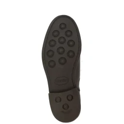 Stivali Uomo in Pelle Marrone con Inserto in Tessuto