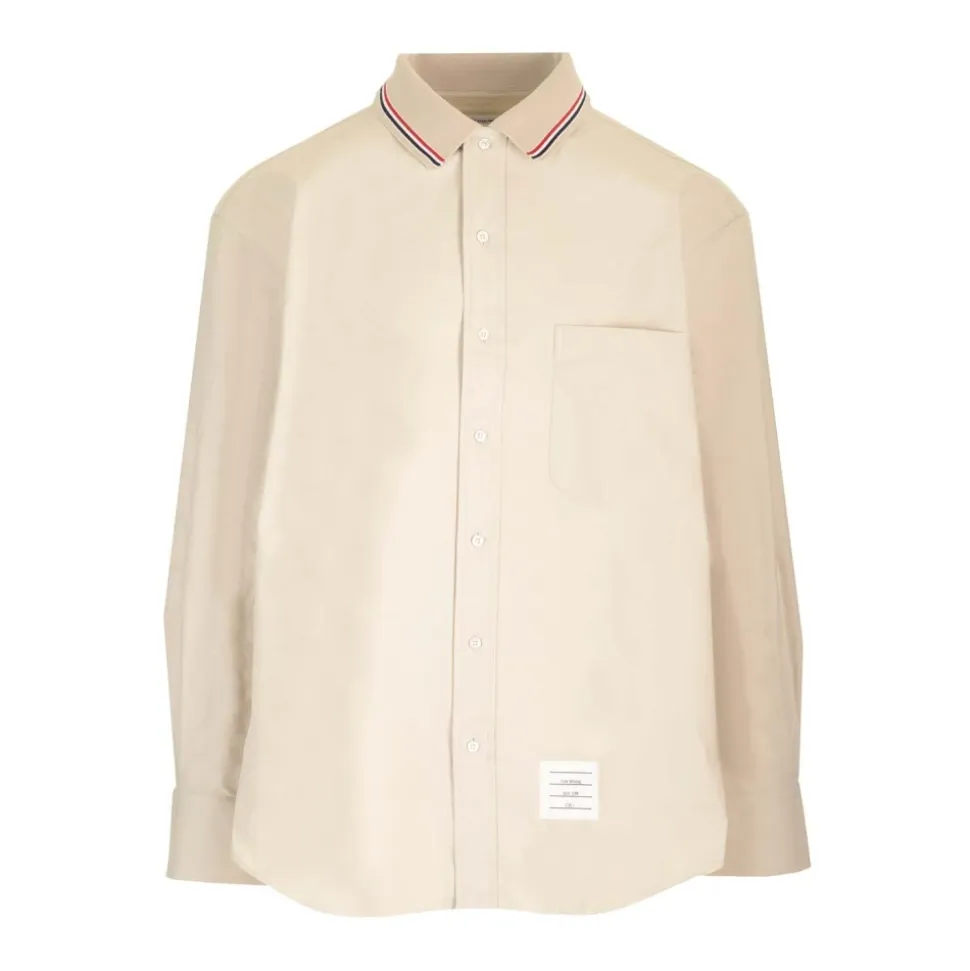 Stripe Cotton Flannel Oversized Shirt