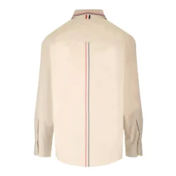 Stripe Cotton Flannel Oversized Shirt