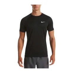 Swim T-Shirt Short Sleeve Hydrogu NESSA586 Tessuto Tecnico Nero Uomo