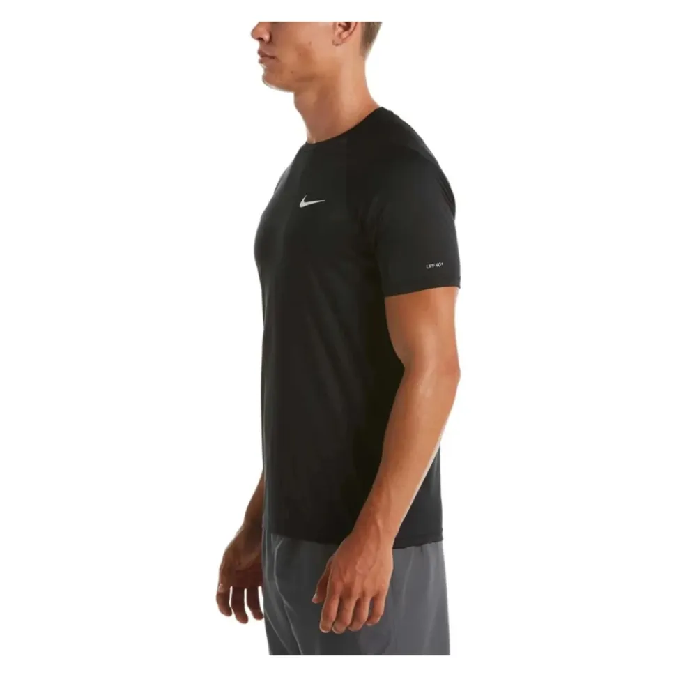 Swim T-Shirt Short Sleeve Hydrogu NESSA586 Tessuto Tecnico Nero Uomo