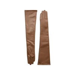 TG Camel Elbow-Length Leather Gloves