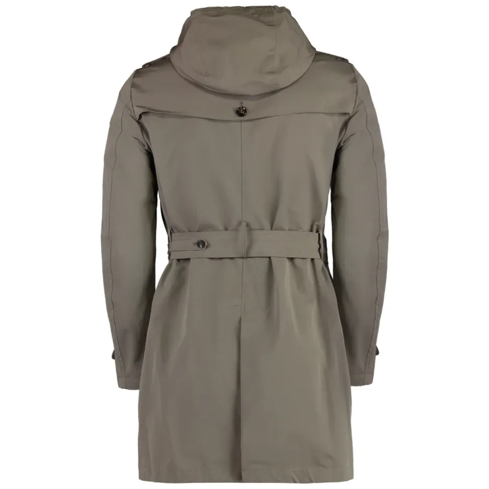 Trench in Cotone con Cappuccio Rimovibile
