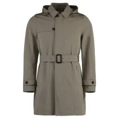 Trench in Cotone con Cappuccio Rimovibile