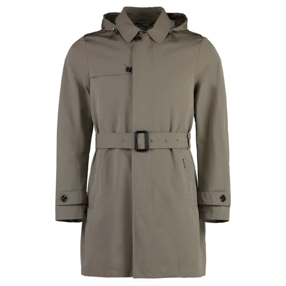 Trench in Cotone con Cappuccio Rimovibile