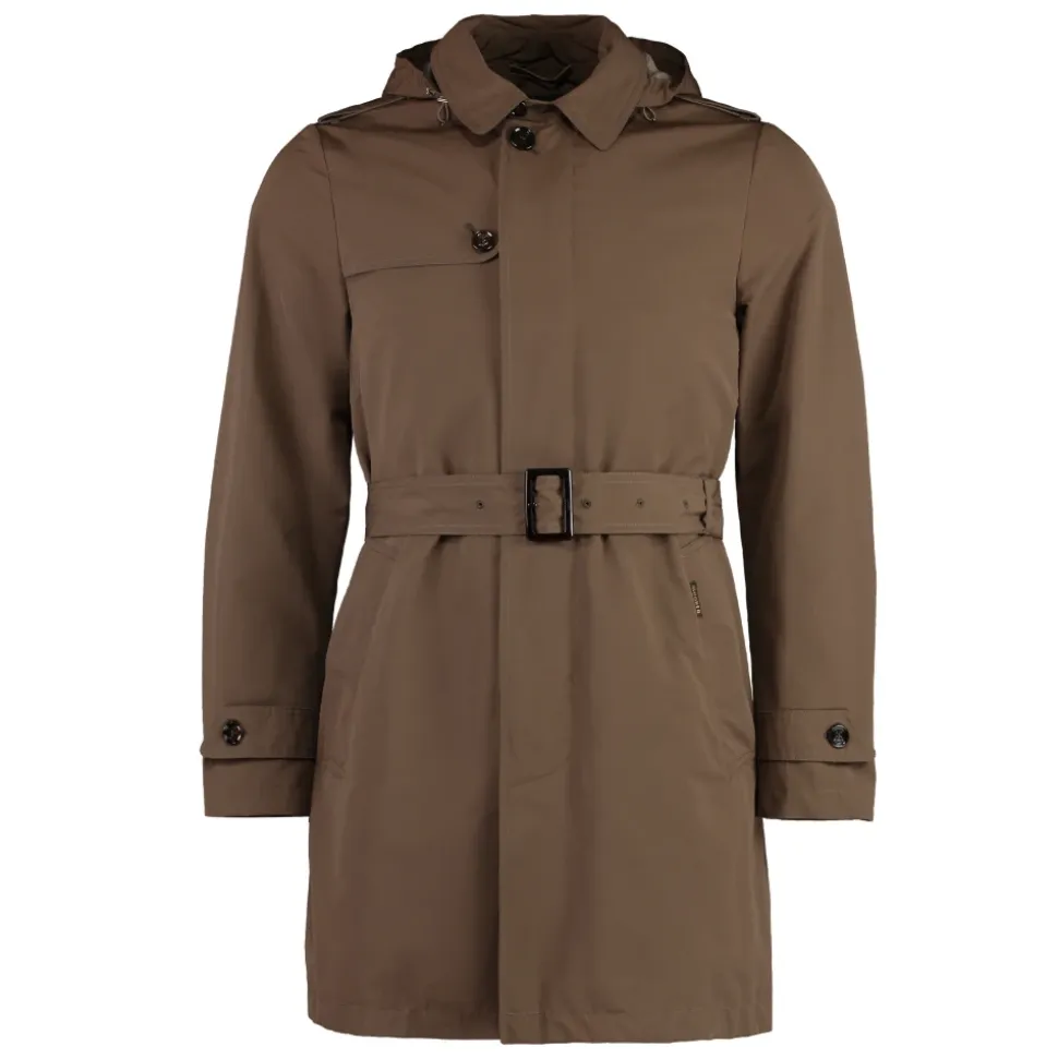 Trench in Cotone con Cappuccio Rimovibile