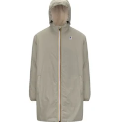 Trench invernale con zip a righe