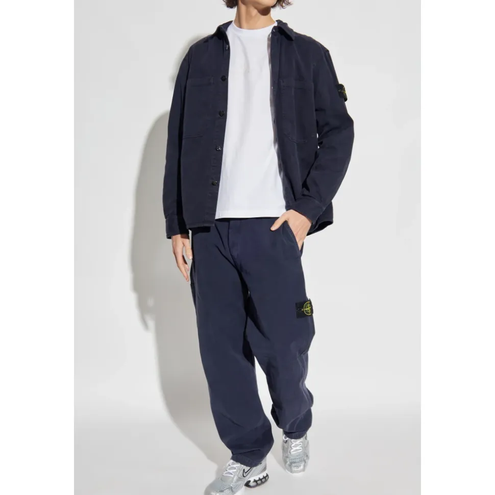 Trousers with logo