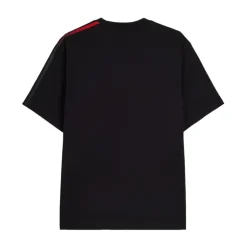 T-shirt in Cotone con Strisce Sfumate