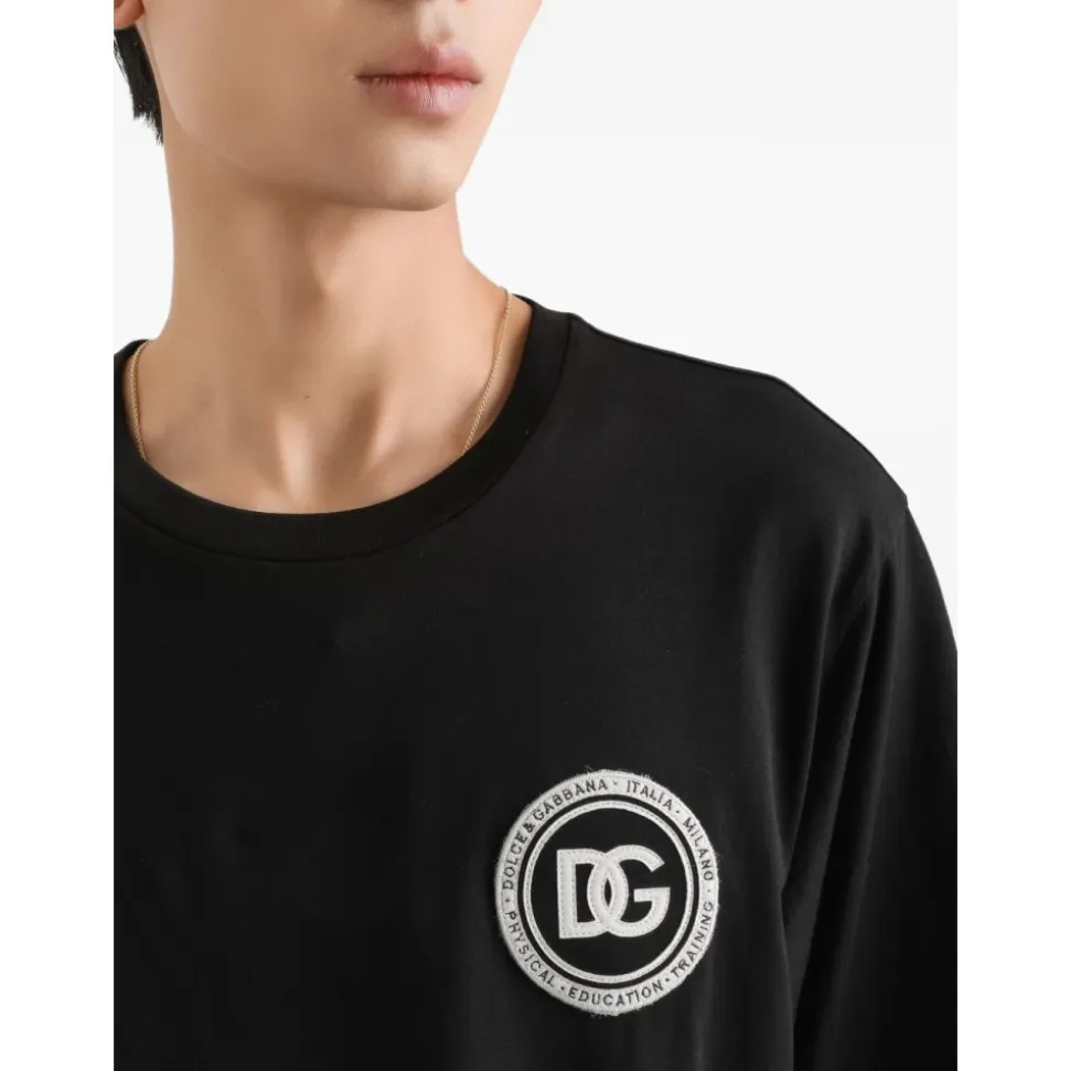 T-shirt in jersey con patch