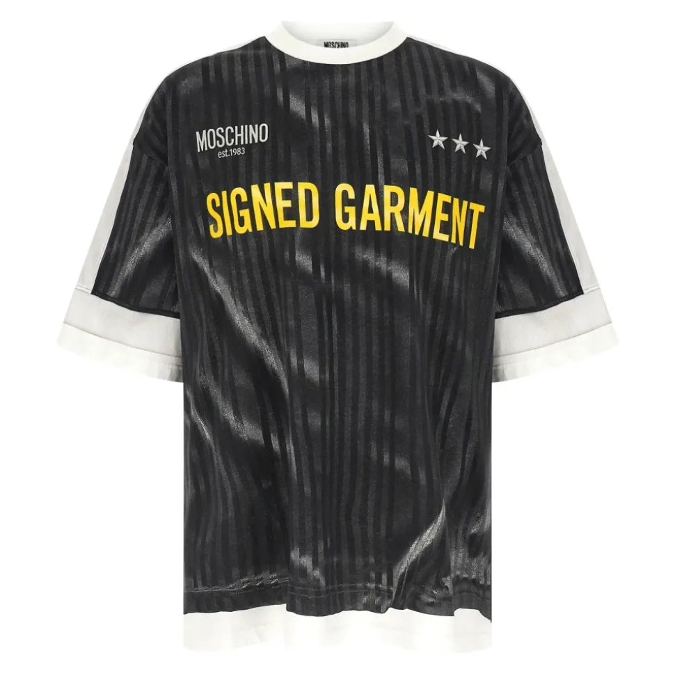 T-shirt in jersey di cotone stampato