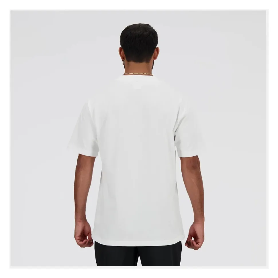 T-shirt New Balance in cotone con logo ricamato